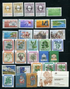 Azores Portugal 314 - 353 MNH Flowers, Europa, Insects, and more!  1982 - 1985