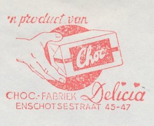 Meter cover Netherlands 1969 Chocolate factory Delicia - Tilburg