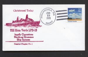 USS MESA VERDE LPD 19 - CHRISTENING - DECATUR CHAPTER