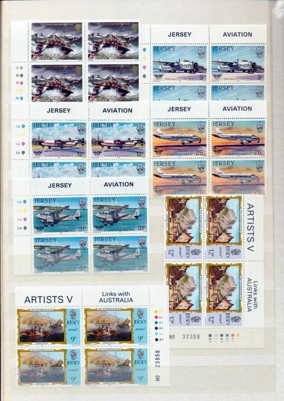 JERSEY 1980s Scouts Ships Art Birds Flowers Blocks MNH(220+)Gd Face(Gar 61