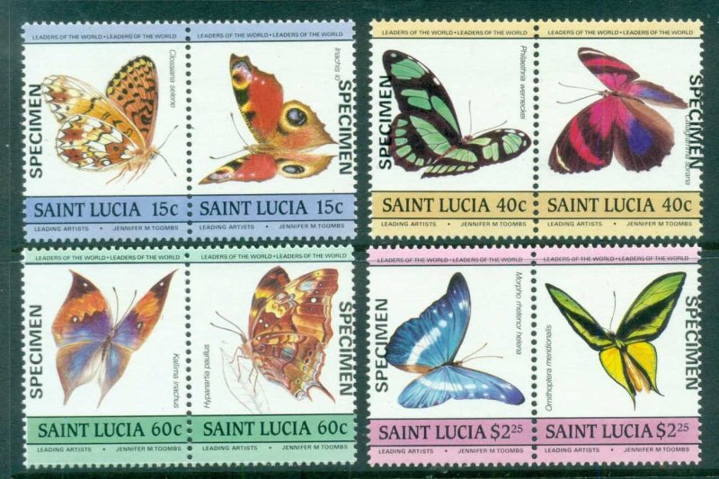 St Lucia 1985 Butterflies SPECIMEN MUH