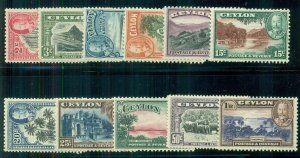 CEYLON #264-74, Complete set, og, NH, VF, Scott $220.00