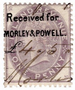 (I.B) QV Commercial Overprint : Morley & Powell 