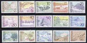 Liechtenstein 1972 Landscapes perf set of 15 unmounted mi...