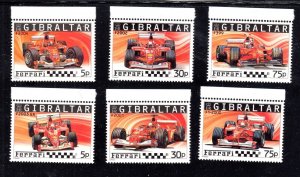 GIBRALTAR #993-998 2004 FERRARI RACE CARS MINT VF NH O.G