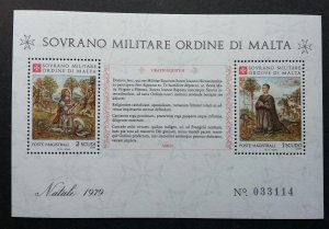 *FREE SHIP Malta Sovereign Military Order Of Malta Christmas 1979 (ms) MNH