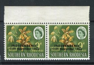 RHODESIA; 1965 Pictorial QEII issue MINT MNH Margin PAIR