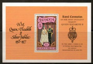 Barbuda 1977 Sc#289 SILVER JUBILEE QUEEN ELIZABETH/PRINCE PHILIP S/S  MNH