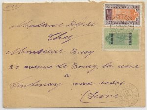 Segou, French Sudan to Seine, France 1922 Sc # 25 & Upper Senegal & ... (53830)