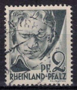 Germany - French Occupation - Rhine Palatinate - Scott 6N1