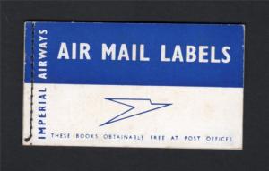 IMPERIAL AIRWAYS AIR MAIL LABELS BOOKLET