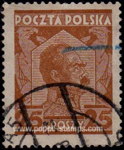 Poland, Sc , SG 262a Study, Hinged - 1927 25g.  - Person...