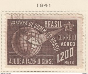 Bra166 1941 Brazil Air Mail Michel #539 1St Used