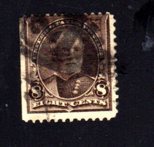 #272 8 CENT SHERMAN FANCY CANCEL F-VF USED e