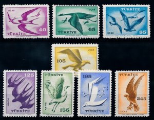 [66376] Turkey 1959 Birds Oiseaux Uccelli  MNH 1660-1667