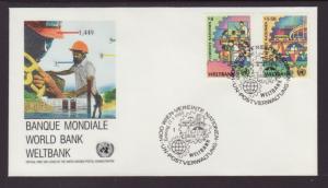 UN Vienna 88-89 World Bank United Nations Postal U/A FDC