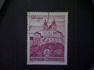 Austria, Scott #702, used (o), 1963, Buildings Series, Stift Melk, 20S