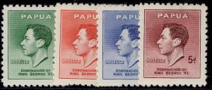 AUS - Papua (British New Guinea) GVI SG154-157, 1937 CORONATION set, M MINT.