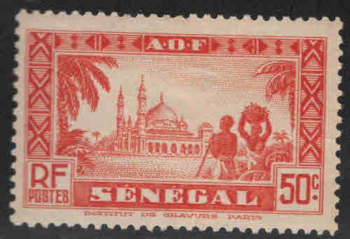 Senegal Scott 155 MH* Mosque stamp 1940