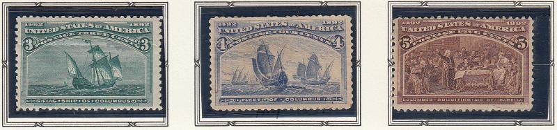 Scott 230-237 :  Mint - Hinge Marks