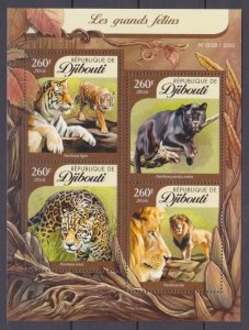 2016 Djibouti 894-897KL Cats of prey 12,00 €