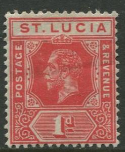 St. Lucia - Scott 65 - KGV - Definitive -1912 - MLH -Single 1p Stamp