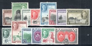 Nyasaland - Nyasaland Protectorate 1945 set SG 144-57 MLH/MH