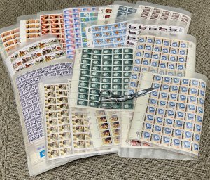 DISCOUNT POSTAGE 48 Sheets approx 3100 stamps FV $436