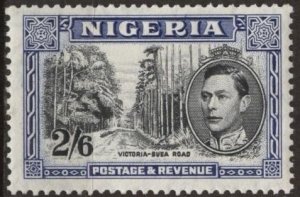 Nigeria 63a (mh) 2sh6p Victoria-Buea Road, ultra & black, perf. 13½ (1951)