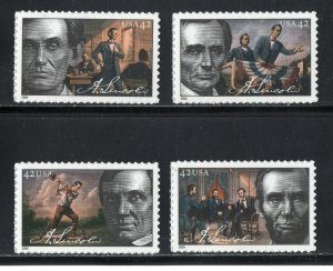 4380 - 4383 * ABRAHAM LINCOLN *  U.S. Postage Stamp Set Of 4 MNH
