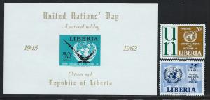 LIBERIA SC# 403+C144-5 FVF/MNH 1962