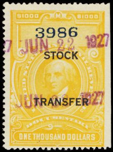 U.S. REV. STOCK TRANSFER RD24  Used (ID # 118029)