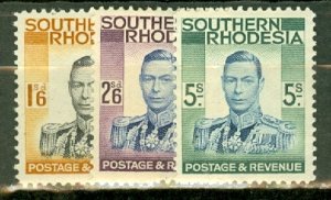 LC: Southern Rhodesia 42-50, 52 MNH; 51, 53-4 mint CV $62; scan shows only a few