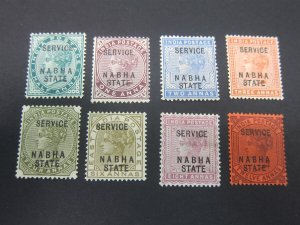 India Nabha 1885 Sc O6-12,O15 MH