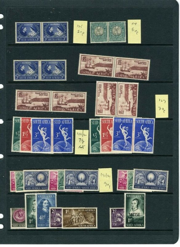 SOUTH AFRICA; 1938-40s early GVI issues useful small Mint STOCK LOT