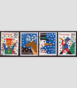 U.S.#2791-2794 Christmas 29c Set of 4 singles, MNH.  See description