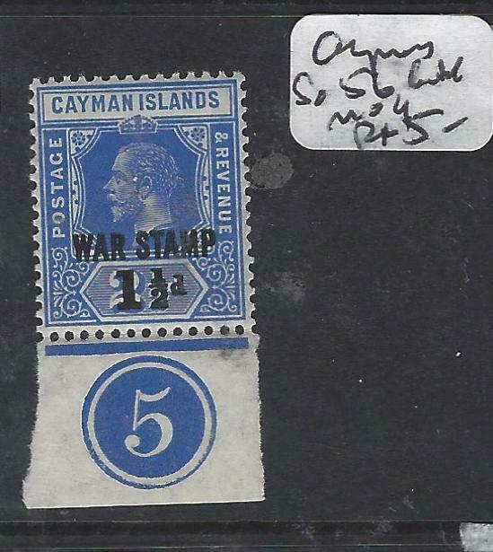 CAYMAN ISLANDS  (P0105B)   KGV WAR TAX SG 56 CONTROL SINGLE  MOG