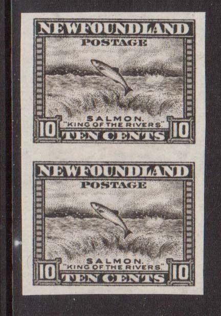 Newfoundland #193a XF/NH Imperforate Pair