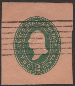 SC#U313 2¢ Washington Cut Square (1887) Used