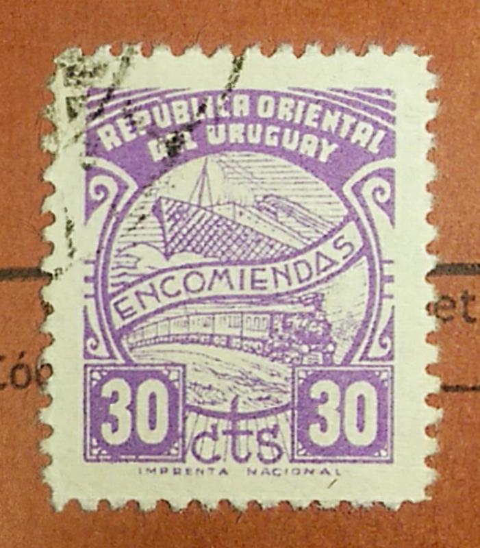 Uruguay 1939 Parcel Post Stamp #Q48 30c Used.