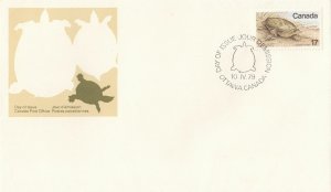 Canada Scott 813 FDC - Endangered Wildlife, Turtle