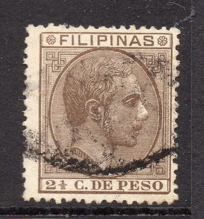 Philippines 1880s Classic Alfonso Used Value 2.5c. 182394