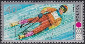 Poland 1871 Olympic Luge, Sapporo '72 40Gr 1972