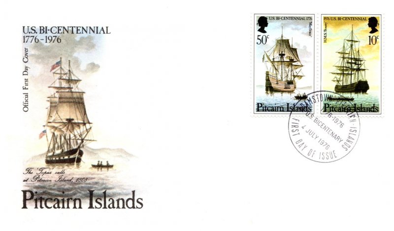 Pitcairn Island, Worldwide First Day Cover, U.S. Ships