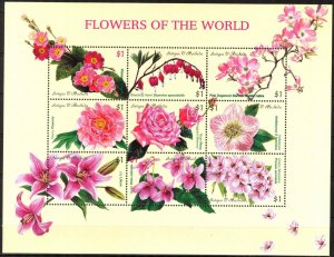 Antigua and Barbuda 1999 Flowers of the World sheet MNH