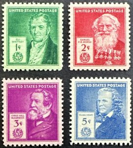 USA SC#889-893 Famous Americans - Inventors (1940) MH