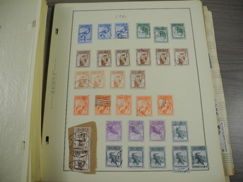 CUBA, 100s & 100s of Stamps mostly hinged on Scott pages