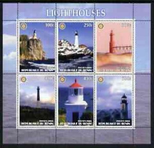 BENIN - 2003 - Lighthouses #2 - Perf 6v Sheet - MNH - Private Issue