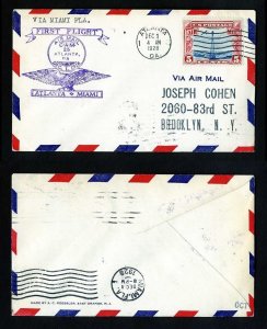 # C11 CAM # 25 First Flight cover Atlanta, GA to Miami, FL - 12-1-1928