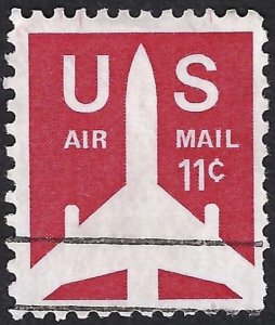United States #C78 11¢ Jet Airliner Silhouette (1971). Used.